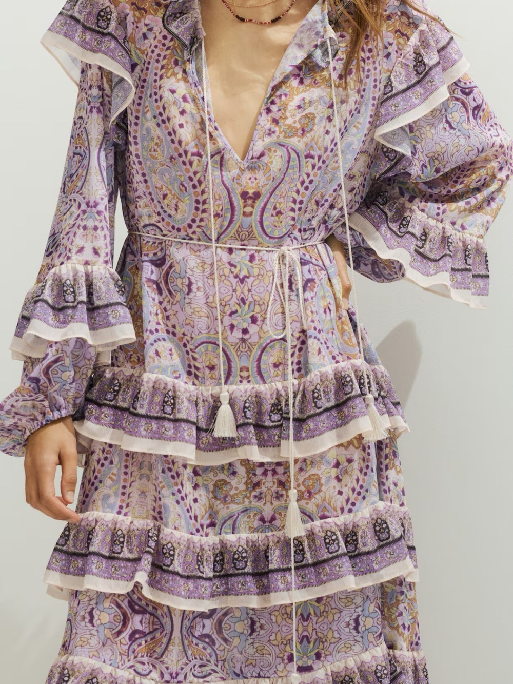 NWT H&M LIGHT BEIGE
FLOUNCED TUNIC DRESS SIZE M - Picture 3 of 7
